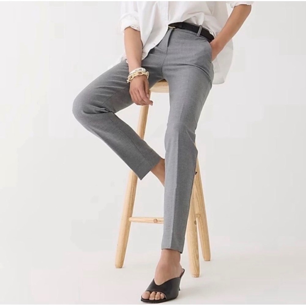 J.Crew Cameron Slim Crop Pant Heather Gray‎ Stretch Dress Trousers  Womens 12